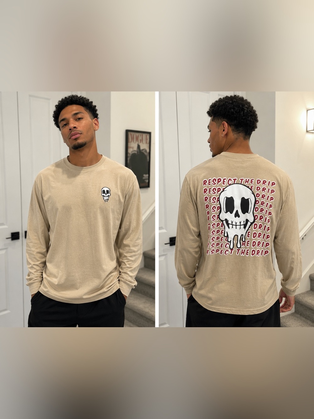 NEW Respect the drip Long sleeve tee - L